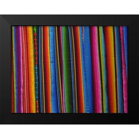Guatemala, Colorful fabric Black Modern Wood Framed Art Print by Kirkland, Dennis