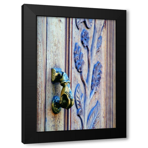 Mexico, San Miguel de Allende, hand door knocker Black Modern Wood Framed Art Print with Double Matting by Rotenberg, Nancy
