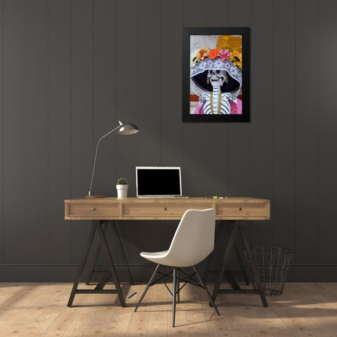 Mexico, Skeleton at Day of The Dead festival Black Modern Wood Framed Art Print by Rotenberg, Nancy