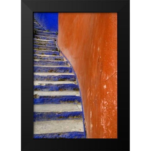 Mexico, Guanajuato, Colorful stairs Black Modern Wood Framed Art Print by Rotenberg, Nancy