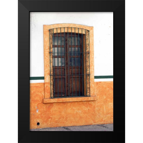 Mexico, Cabo San Lucas Detail of wooden window Black Modern Wood Framed Art Print by Ross, Nancy ,  Steve