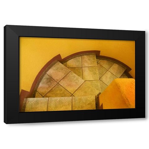 Mexico Abstract pattern on stairs Black Modern Wood Framed Art Print with Double Matting by Rotenberg, Nancy
