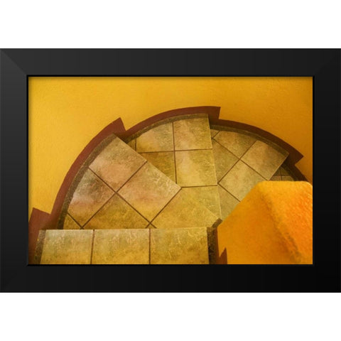 Mexico Abstract pattern on stairs Black Modern Wood Framed Art Print by Rotenberg, Nancy