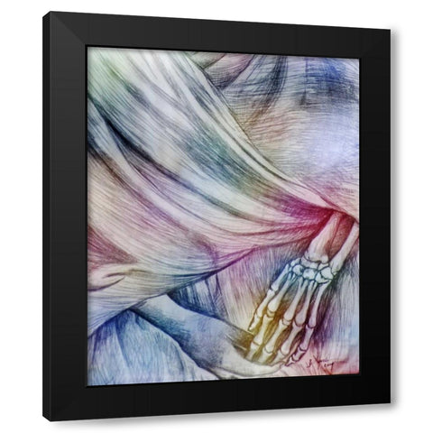 Mexico Poster for Day of The Dead celebration Black Modern Wood Framed Art Print with Double Matting by Rotenberg, Nancy