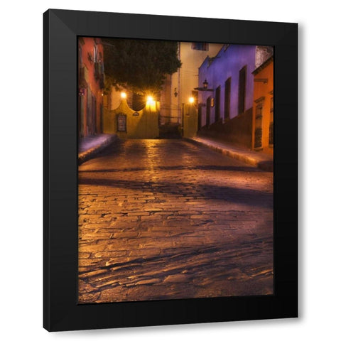 Mexico, San Miguel de Allende Street Lanterns Black Modern Wood Framed Art Print with Double Matting by Rotenberg, Nancy