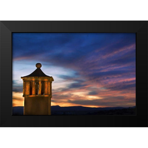 Mexico Sunset over building tower Black Modern Wood Framed Art Print by Rotenberg, Nancy