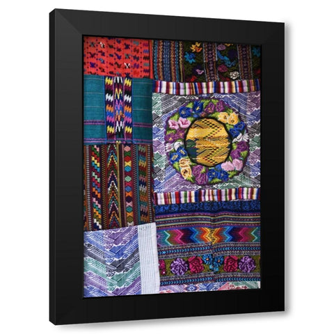 Mexico Colorful textiles Black Modern Wood Framed Art Print with Double Matting by Rotenberg, Nancy