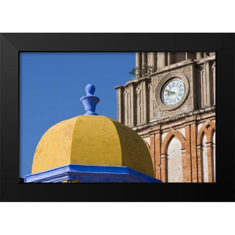 Mexico Yellow dome of Church of San Rafael Black Modern Wood Framed Art Print by Young, Bill