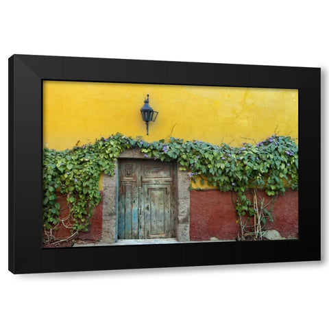 Mexico Doorway to colorful building Black Modern Wood Framed Art Print by Paulson, Don