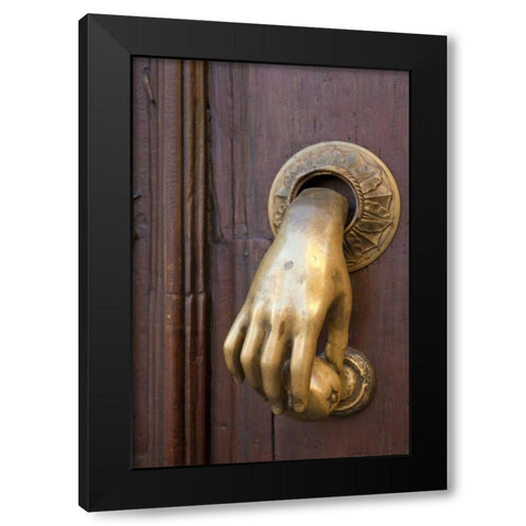 Mexico Detail of a door and door knocker Black Modern Wood Framed Art Print by Paulson, Don