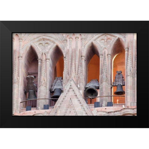 Mexico, San Miguel de Allende Church belfry Black Modern Wood Framed Art Print by Paulson, Don