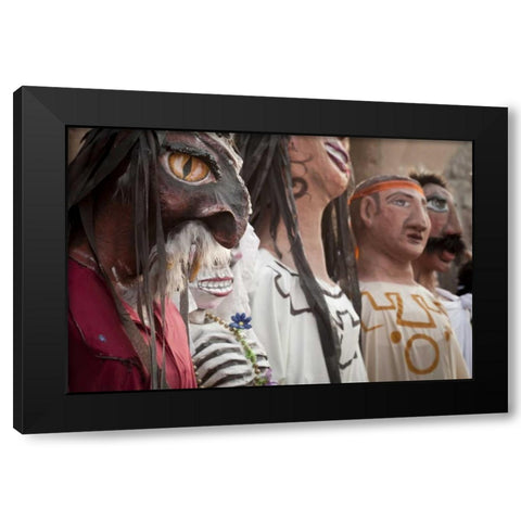 Mexico, San Miguel de Allende Parade costumes Black Modern Wood Framed Art Print by Paulson, Don