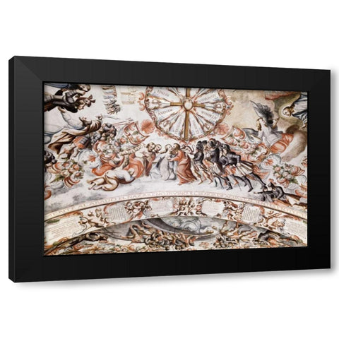 Mexico Sanctuary of Jesus the Nazarene ceiling Black Modern Wood Framed Art Print with Double Matting by Paulson, Don