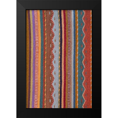 Mexico, San Miguel de Allende Rug patterns Black Modern Wood Framed Art Print by Paulson, Don