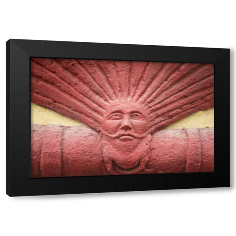 Mexico Detail of wall decoration Black Modern Wood Framed Art Print by Paulson, Don