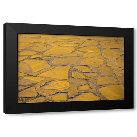 Mexico Morning sun on cobblestone street Black Modern Wood Framed Art Print by Paulson, Don