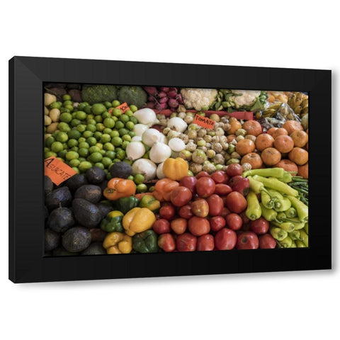Mexico Fruits and vegetables at market Black Modern Wood Framed Art Print with Double Matting by Paulson, Don