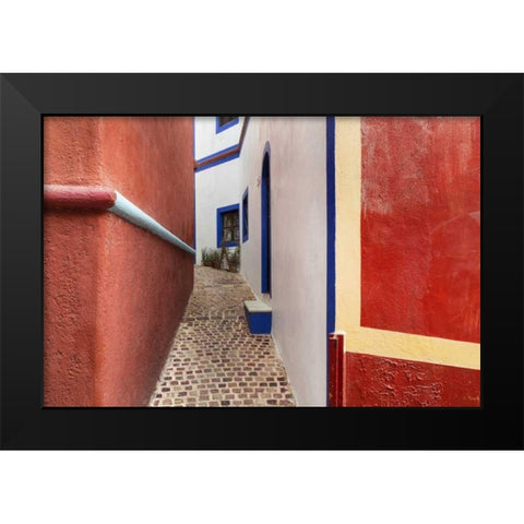 Mexico, Guanajuato Colorful walkway Black Modern Wood Framed Art Print by Paulson, Don