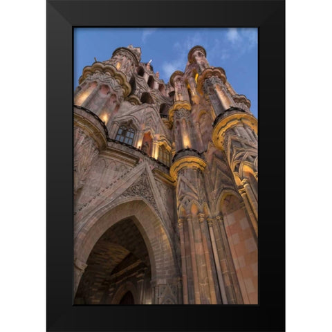 Mexico Parroquia de San Miguel Arcangel church Black Modern Wood Framed Art Print by Paulson, Don