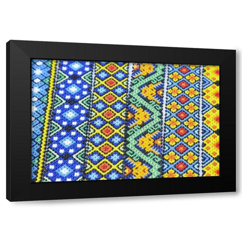 Mexico, Jalisco Beaded bracelets for sale Black Modern Wood Framed Art Print by Ross, Steve