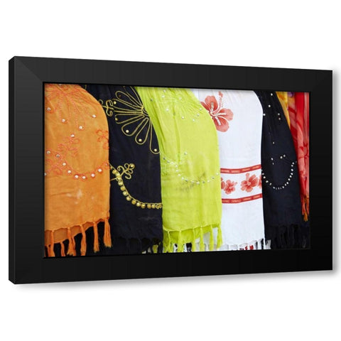 Mexico, Jalisco Scarves sold by street vendors Black Modern Wood Framed Art Print with Double Matting by Ross, Steve