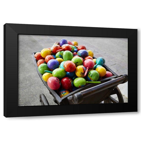 Mexico, Jalisco Maracas in vendors street cart Black Modern Wood Framed Art Print with Double Matting by Ross, Steve