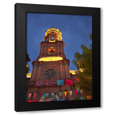 Mexico Exterior of Our Lady of Guadalupe church Black Modern Wood Framed Art Print by Ross, Steve