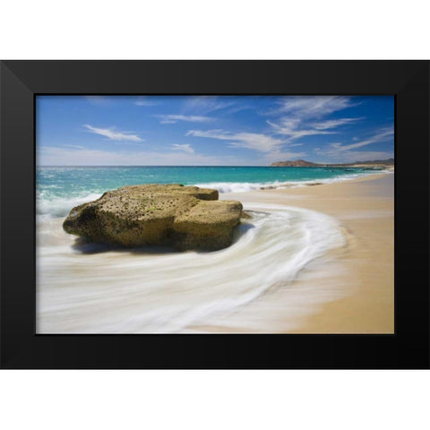 Mexico, Cabo San Lucas Ocean shore landscape Black Modern Wood Framed Art Print by Delisle, Gilles