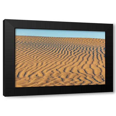Guerrero Negro- Mulege- Baja California Sur- Mexico. Sand dunes at sunset along the western coast. Black Modern Wood Framed Art Print by Wilson, Emily M.