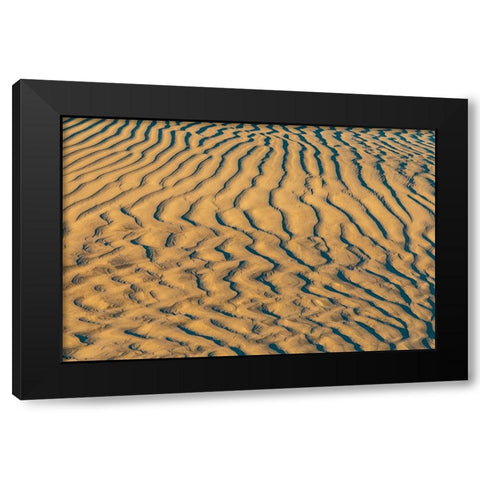 Guerrero Negro- Mulege- Baja California Sur- Mexico. Sand dunes at sunset along the western coast. Black Modern Wood Framed Art Print by Wilson, Emily M.