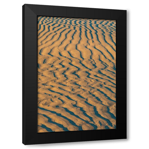 Guerrero Negro- Mulege- Baja California Sur- Mexico. Sand dunes at sunset along the western coast. Black Modern Wood Framed Art Print by Wilson, Emily M.
