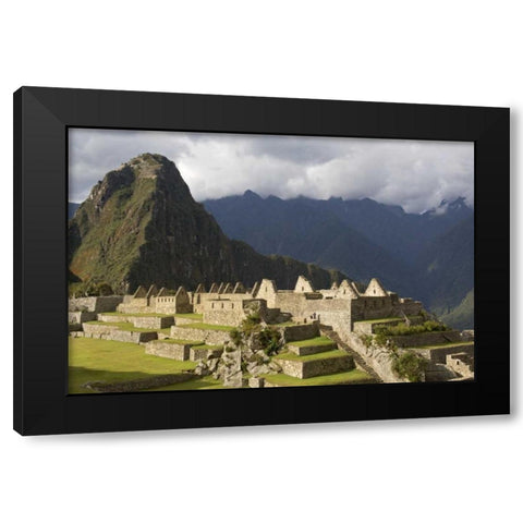 Peru, Close-up of Machu Picchu Black Modern Wood Framed Art Print with Double Matting by Kirkland, Dennis