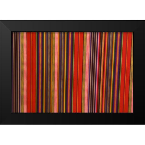 Peru, Colorful fabric Black Modern Wood Framed Art Print by Kirkland, Dennis