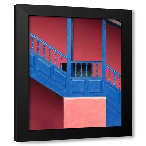 Peru, near Cusco Architectural detail of stairs Black Modern Wood Framed Art Print by Zuckerman, Jim