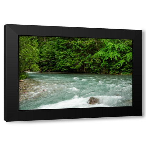 Costa Rica blue river Black Modern Wood Framed Art Print by Theodore, George and Marilu