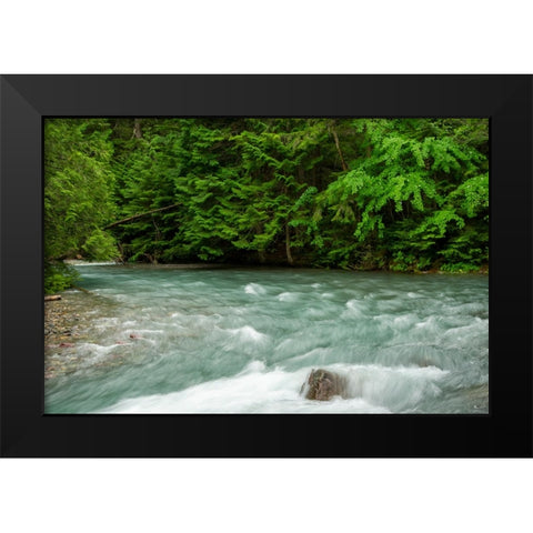 Costa Rica blue river Black Modern Wood Framed Art Print by Theodore, George and Marilu