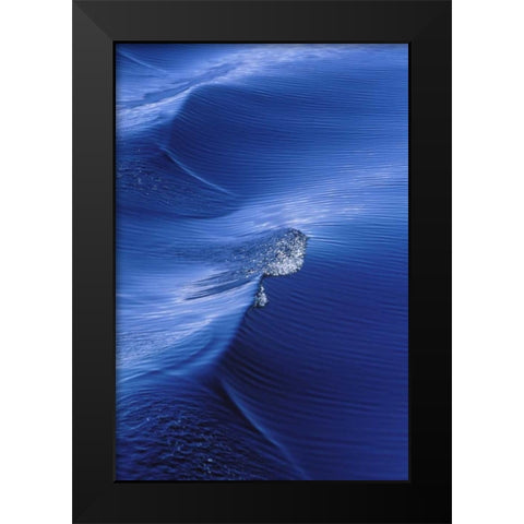 AK, Inside Passage, Pattern from wake behind boat Black Modern Wood Framed Art Print by Rotenberg, Nancy