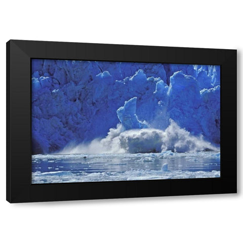 AK, Juneau Part of South Sawyer Glacier falling Black Modern Wood Framed Art Print with Double Matting by Anon, Josh