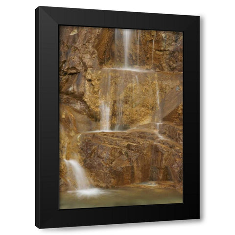 AK Glacial waterfall along Alsek River Black Modern Wood Framed Art Print by Paulson, Don