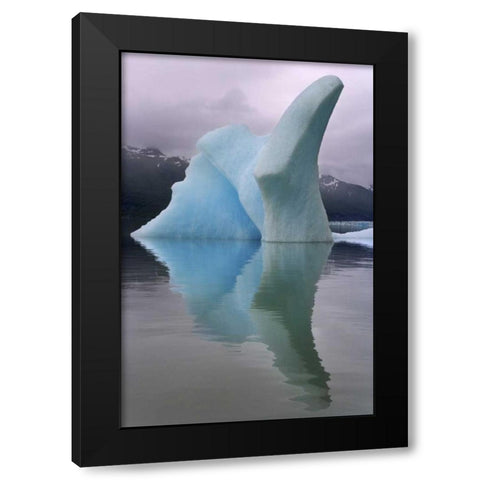 Alaska, Alsek River Valley Iceberg on Alsek Lake Black Modern Wood Framed Art Print by Paulson, Don
