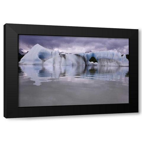Alaska, Alsek River Valley Iceberg on Alsek Lake Black Modern Wood Framed Art Print with Double Matting by Paulson, Don