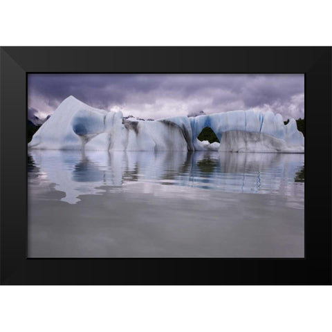 Alaska, Alsek River Valley Iceberg on Alsek Lake Black Modern Wood Framed Art Print by Paulson, Don