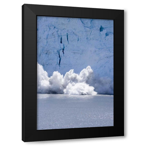 AK, Glacier Bay NP Ice calving of the Glacier Black Modern Wood Framed Art Print with Double Matting by Paulson, Don