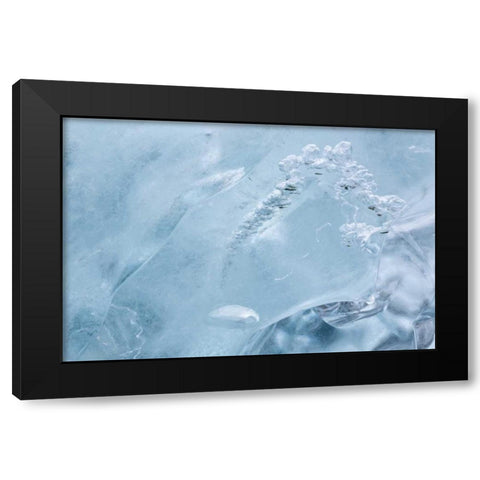 AK, Glacier Bay NP, McBride Glacier Ice detail Black Modern Wood Framed Art Print by Paulson, Don