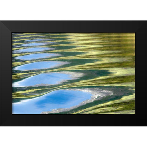 AK, Glacier Bay NP Water patterns Black Modern Wood Framed Art Print by Paulson, Don