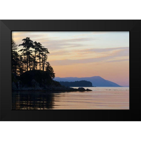 Alaska, Tenakee Springs Sunset on Basket Bay Black Modern Wood Framed Art Print by Paulson, Don