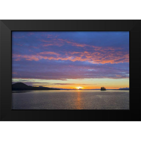 USA, Alaska Sunset on Flynn Cove Black Modern Wood Framed Art Print by Paulson, Don