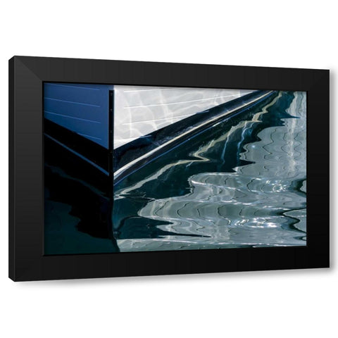 USA, Alaska Reflection of boat bow in water Black Modern Wood Framed Art Print by Paulson, Don