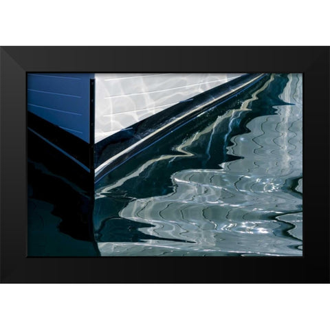 USA, Alaska Reflection of boat bow in water Black Modern Wood Framed Art Print by Paulson, Don