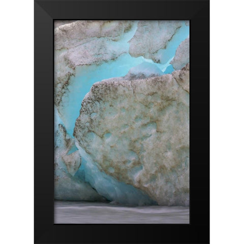 Alaska, Glacier Bay NP Scenic of Reid Glacier Black Modern Wood Framed Art Print by Paulson, Don